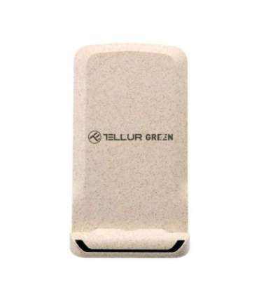 Tellur Green Qi wireless fast desk charger, 15W, Cream