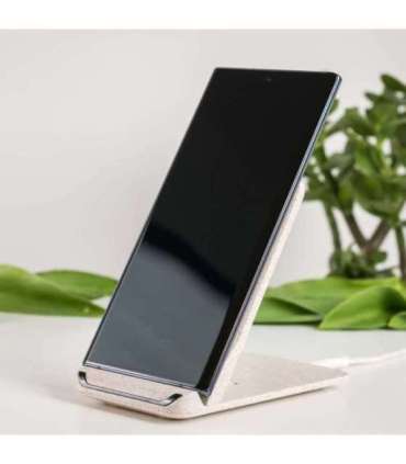 Tellur Green Qi wireless fast desk charger, 15W, Cream