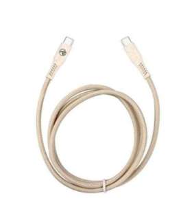 Tellur Green Data Cable Type-C to Type-C 3A PD60W 1m nylon cream