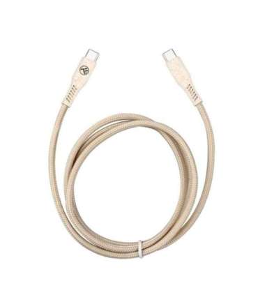Tellur Green Data Cable Type-C to Type-C 3A PD60W 1m nylon cream