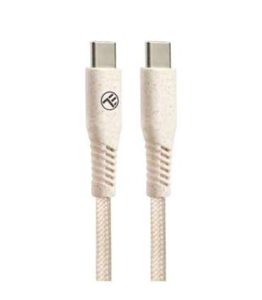 Tellur Green Data Cable Type-C to Type-C 3A PD60W 1m nylon cream