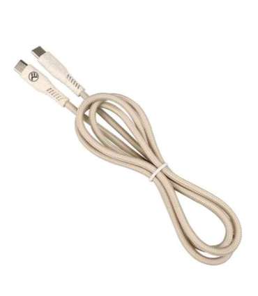 Tellur Green Data Cable Type-C to Type-C 3A PD60W 1m nylon cream