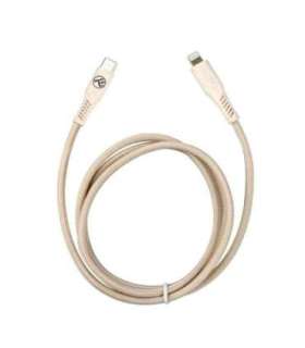 Tellur Green Data Cable Type-C To Lightning 2.4A PD20W 1m nylon Cream