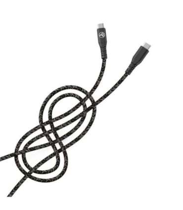 Tellur Green Data cable Type-C to Type-C 3A PD60W 1m nylon black