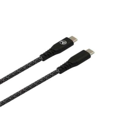 Tellur Green Data cable Type-C to Type-C 3A PD60W 1m nylon black