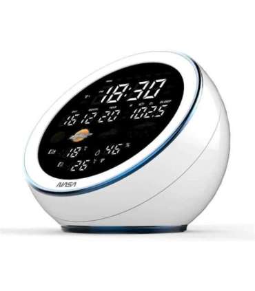 Nasa WSP1500 white Weather Station/Speaker BT Moon