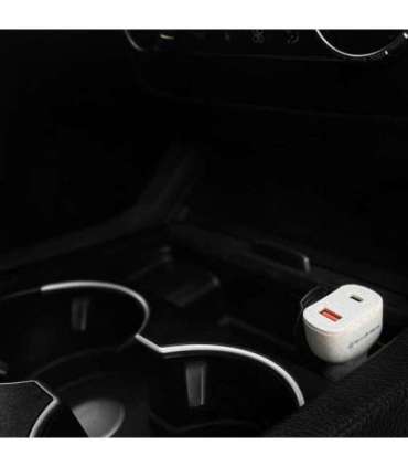 Tellur Green car charger, 36W, 6A (PD18W + QC3.0) cream