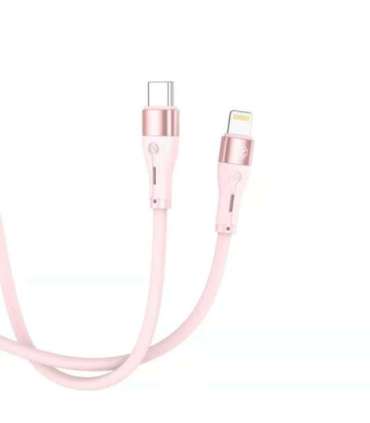 Tellur Silicone Type-C to Lightning Cable PD30W 1m Pink