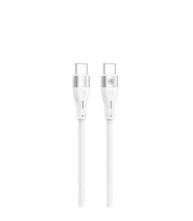 Tellur Silicone Type-C to Type-C Cable PD60W 1m White