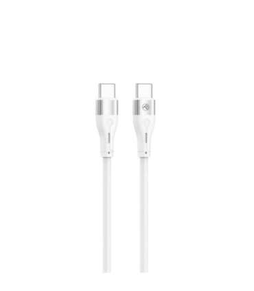 Tellur Silicone Type-C to Type-C Cable PD60W 1m White