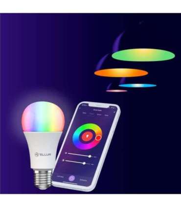 Tellur Smart WiFi Bulb E27, 9W, White/Warm/RGB, Dimmer