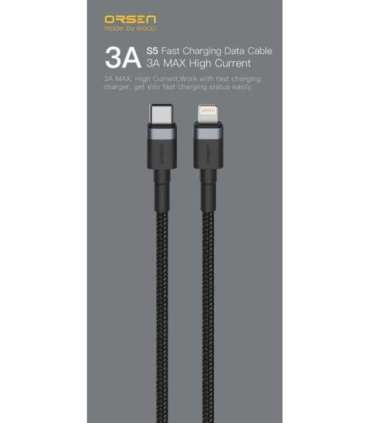 Orsen S51 Type C to Lightning 3A 1m red