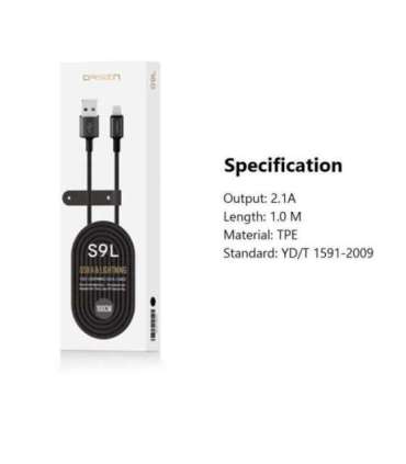 Orsen S9L USB A and Lightning 2.1A 1m black