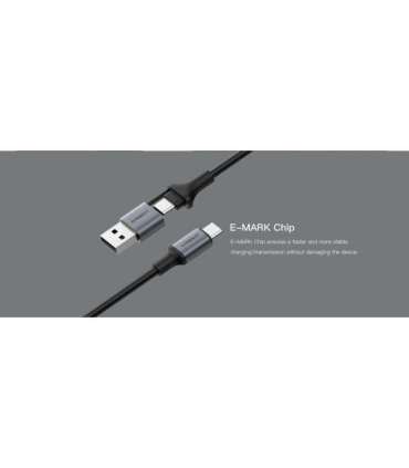 Orsen S8 2-IN-1 USB and Type-C 5A 1.5m black