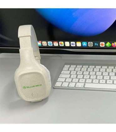 Tellur Green Bluetooth Over-Ear Headphones Pulse Foldable Cream