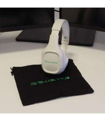 Tellur Green Bluetooth Over-Ear Headphones Pulse Foldable Cream