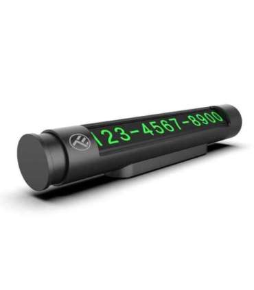 Tellur Temporary Car Parking Card For Two Phone Numbers Metallic Black