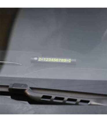 Tellur Temporary Car Parking Card For Two Phone Numbers Metallic Black
