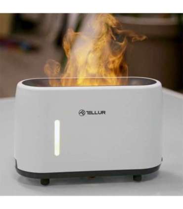 Tellur Flame aroma diffuser 240ml, 12 hours, remote control, white