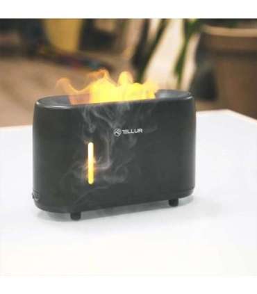 Tellur Flame aroma diffuser 240ml, 12 hours, remote control, grey