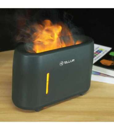 Tellur Flame aroma diffuser 240ml, 12 hours, remote control, grey