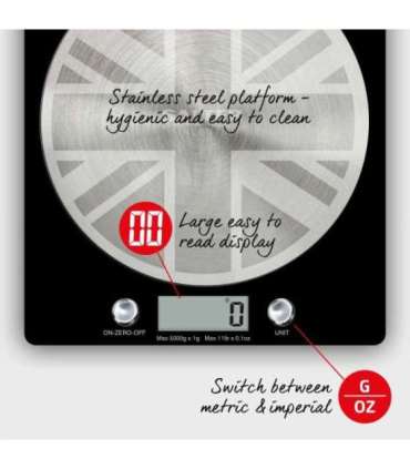 Salter 1036 UJBKDR Great British Disc Digital Kitchen Scale