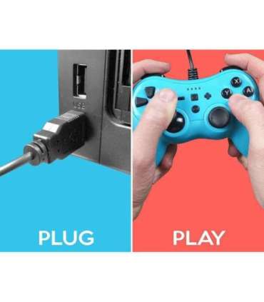 Subsonic Wired Controller Colorz Neon Blue for Switch