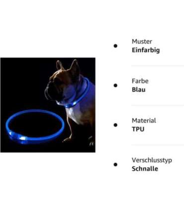 KABB LED Collar for Dogs and Cats Blue