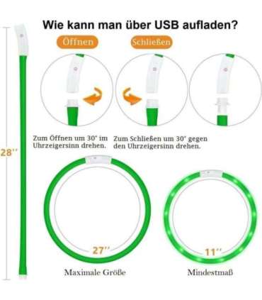 Anicoll LED Collar for Dogs and Cats Green