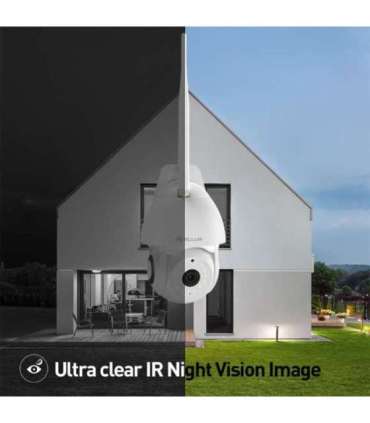 Tellur Smart WiFi Outdoor Camera 3MP, UltraHD, Autotracking, PTZ white