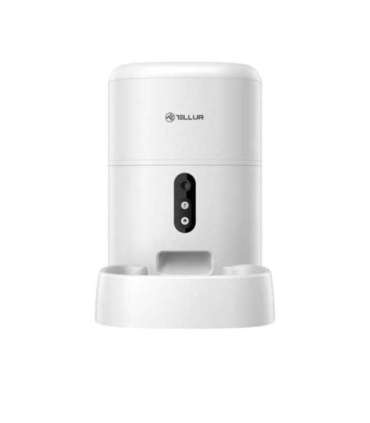 Tellur Smart WiFi Pet Feeder, UltraHD Camera, 4L white