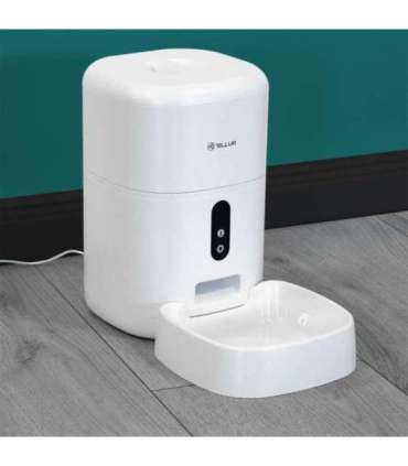 Tellur Smart WiFi Pet Feeder, UltraHD Camera, 4L white