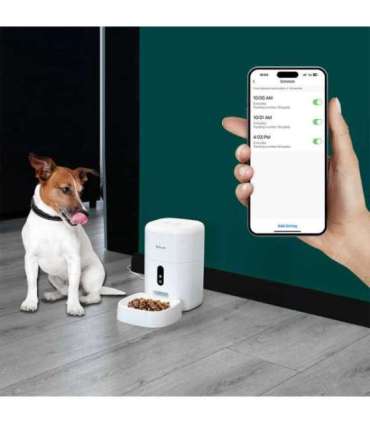 Tellur Smart WiFi Pet Feeder, UltraHD Camera, 4L white