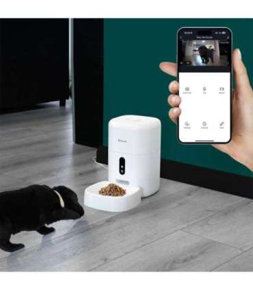 Tellur Smart WiFi Pet Feeder, UltraHD Camera, 4L white