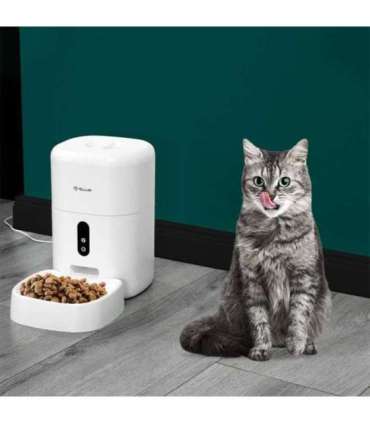Tellur Smart WiFi Pet Feeder, UltraHD Camera, 4L white