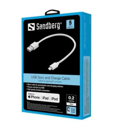 Sandberg 441-19 USBLightning MFI 0.2m White