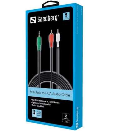 Sandberg 500-97 MiniJack-M-2xRCA-M 2m