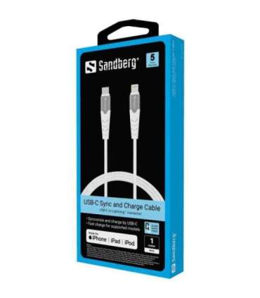 Sandberg 136-25 USB-C PD to Lightning MFI 1M