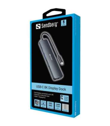 Sandberg 136-43 USB-C 8K Display Dock