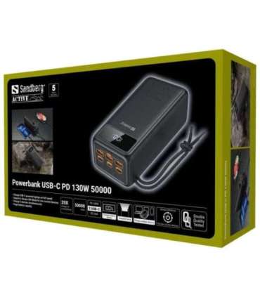 Sandberg 420-75 Powerbank USB-C PD 130W 50000