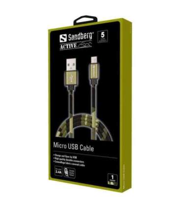 Sandberg 441-15 MicroUSB Green Camouflage 1m
