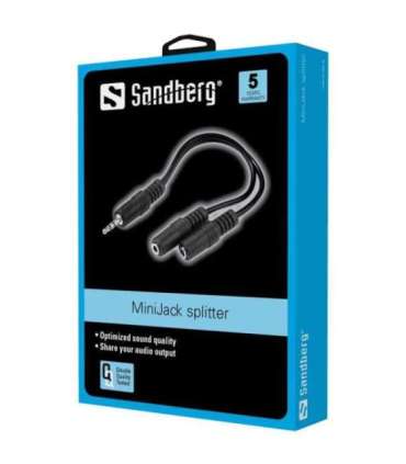 Sandberg 502-16 MiniJack Splitter 1-2