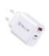 Tellur Dual Port Wall Charger PDHC PD 20W + QC3,0 18W White