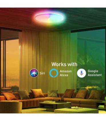 Tellur Smart WiFi Ceiling Light, RGB 24W, Round, White