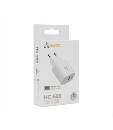 Sbox HC-693 USB home charger 20W QC white