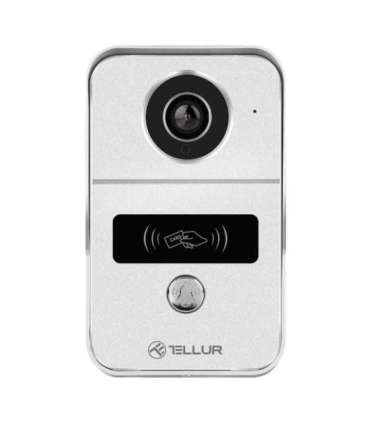 Tellur Smart WiFi Video DoorBell 1080P, Unlock function, Indoor chime, grey
