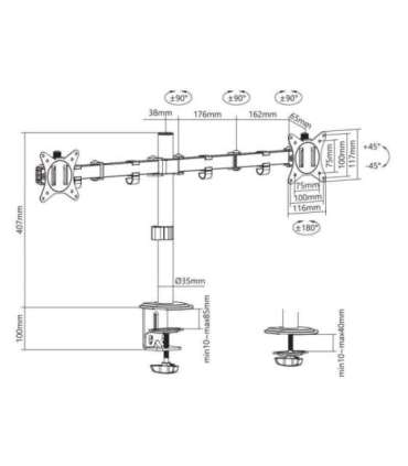 Sbox LCD-352/2-2 (13-32/2x8kg/100x100)