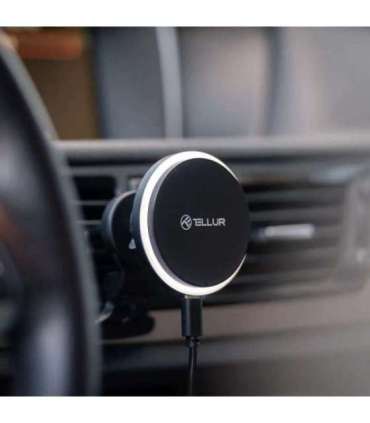 Tellur Wireless car charger, MagSafe compatible, 15W black