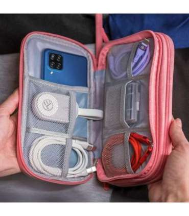 Tellur Universal travel cable organiser Pink