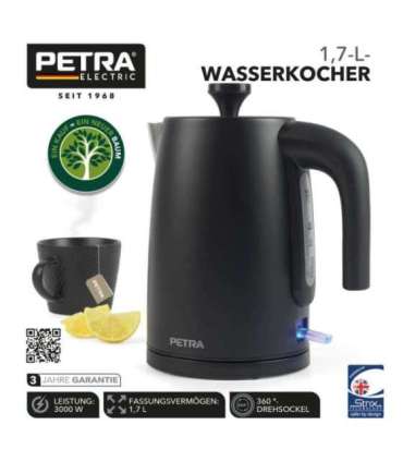 Petra PT5632MBLKVDE 3KW Kettle matte black